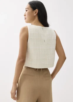 Love, Bonito Work Tops|Shell Tops*Kaori Tweed Crop Shell Top
