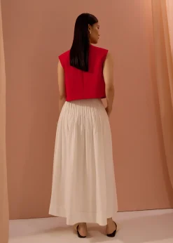 Love, Bonito Vacation|Skirts*Kate High Waist Pintuck Flare Maxi Skirt