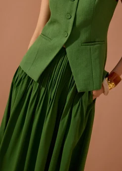 Love, Bonito Vacation|Skirts*Kate High Waist Pintuck Flare Maxi Skirt