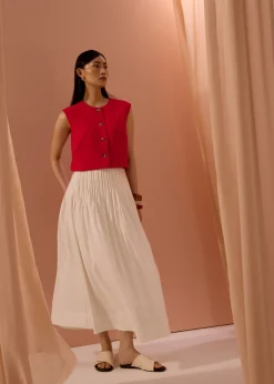 Love, Bonito Vacation|Skirts*Kate High Waist Pintuck Flare Maxi Skirt