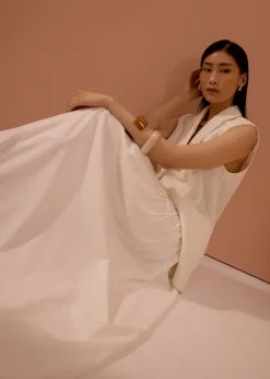 Love, Bonito Vacation|Skirts*Kate High Waist Pintuck Flare Maxi Skirt