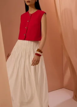 Love, Bonito Vacation|Skirts*Kate High Waist Pintuck Flare Maxi Skirt