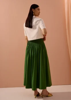 Love, Bonito Vacation|Skirts*Kate High Waist Pintuck Flare Maxi Skirt