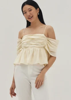 Love, Bonito Party Tops|Tanks & Camis*Keisha Ruched Peplum Camisole