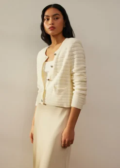 Love, Bonito Petite-Friendly|Weekend*Kiara Shoulder Padded Crop Knit Cardigan