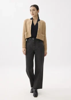 Love, Bonito Petite-Friendly|Weekend*Kiara Shoulder Padded Crop Knit Cardigan