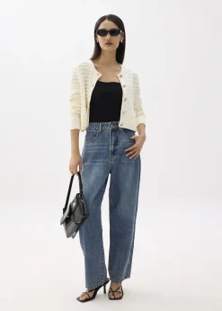 Love, Bonito Petite-Friendly|Weekend*Kiara Shoulder Padded Crop Knit Cardigan