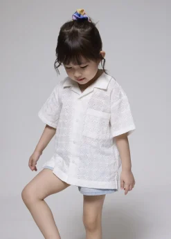 Kids Love, Bonito Blouses & Shirts|Kidswear*Kids' Broderie Relaxed Collared Shirt
