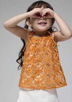 Kids Love, Bonito Weekend & Vacation Tops|Kidswear*Kids' Lace Trapeze Tie Shoulder Top