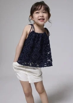 Kids Love, Bonito Weekend & Vacation Tops|Kidswear*Kids' Lace Trapeze Tie Shoulder Top