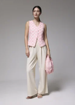 Love, Bonito Party & Occasions|Blazers & Jackets*Lace Contrast V-neck Vest