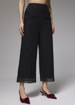 Love, Bonito Cropped & Ankle|Wide*Lace High Waist Wide Leg Culottes