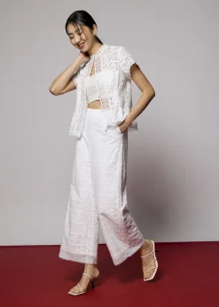 Love, Bonito Cropped & Ankle|Wide*Lace High Waist Wide Leg Culottes