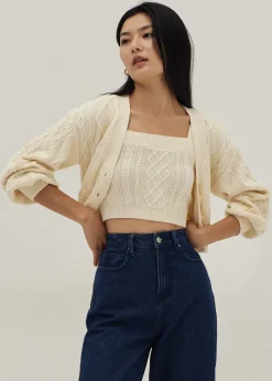 Love, Bonito Casual Tops|Tanks & Camis*Laila Cable Knit Tank