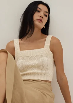 Love, Bonito Casual Tops|Tanks & Camis*Laila Cable Knit Tank