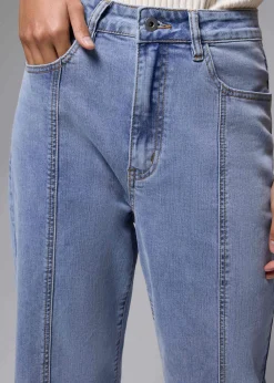 Love, Bonito Weekend & Vacation Pants|Casual Pants*Leggy™ Denim Pintuck Straight Leg Jeans