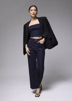 Love, Bonito Weekend & Vacation Pants|Casual Pants*Leggy™ Denim Pintuck Straight Leg Jeans
