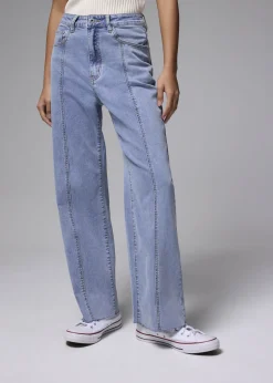Love, Bonito Weekend & Vacation Pants|Casual Pants*Leggy™ Denim Pintuck Straight Leg Jeans