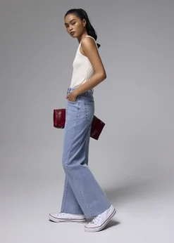 Love, Bonito Weekend & Vacation Pants|Casual Pants*Leggy™ Denim Pintuck Straight Leg Jeans