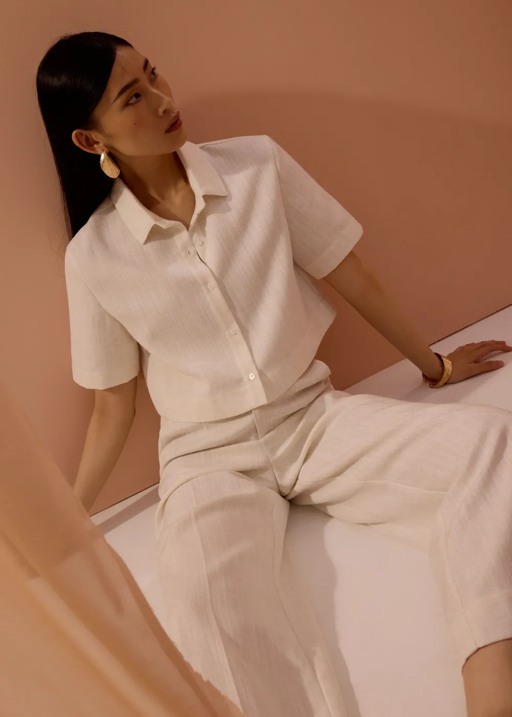 Love, Bonito Work|Pants*Leggy™ Seva Textured Super High Waist Straight Leg Pants