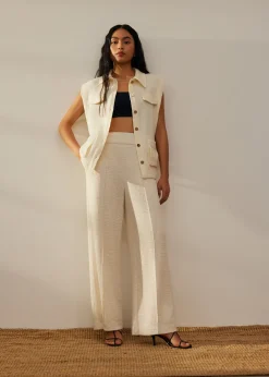 Love, Bonito Weekend & Vacation Pants|Leggy™*Leggy™ Tweed High Waist Wide Leg Pants