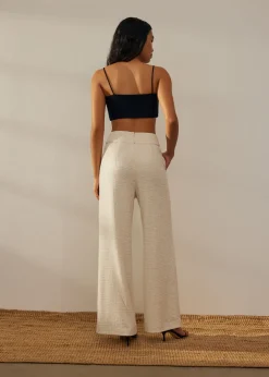 Love, Bonito Weekend & Vacation Pants|Leggy™*Leggy™ Tweed High Waist Wide Leg Pants