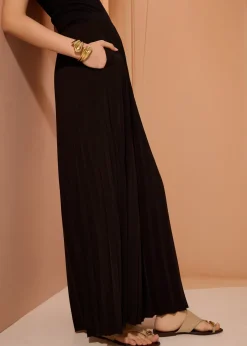 Love, Bonito Leggy™|Weekend & Vacation Pants*Leggy™ Wei Elastic Sunray Pleated Palazzo Pants