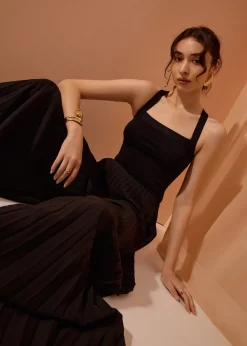 Love, Bonito Leggy™|Weekend & Vacation Pants*Leggy™ Wei Elastic Sunray Pleated Palazzo Pants