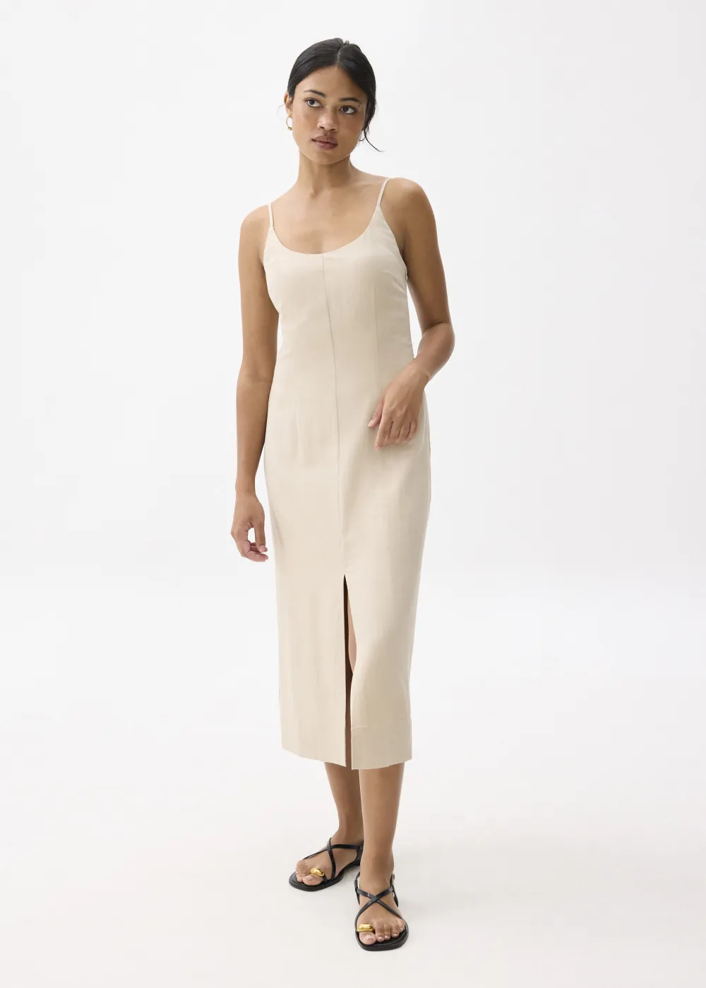 Love, Bonito Party Dresses|Party & Occasions*Linen Padded Column Midi Dress