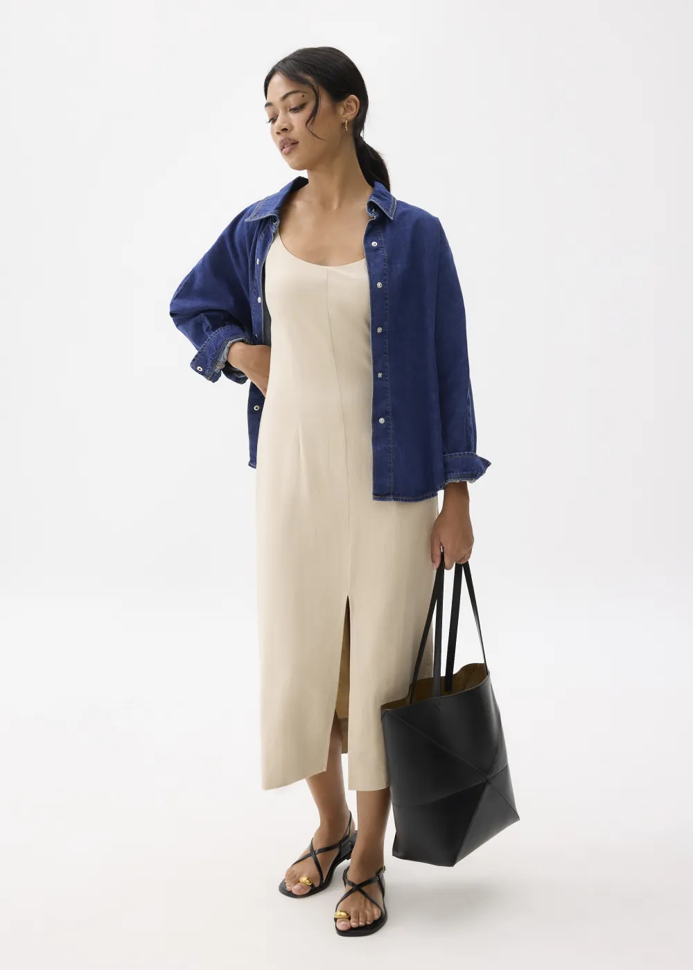 Love, Bonito Party Dresses|Party & Occasions*Linen Padded Column Midi Dress
