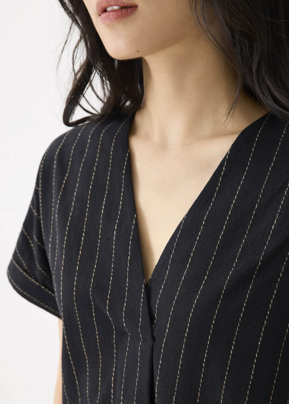 Love, Bonito Weekend Dresses|Casual Dresses*Linen Striped V-neck Shift Mini Dress