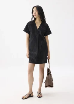 Love, Bonito Weekend Dresses|Casual Dresses*Linen Striped V-neck Shift Mini Dress