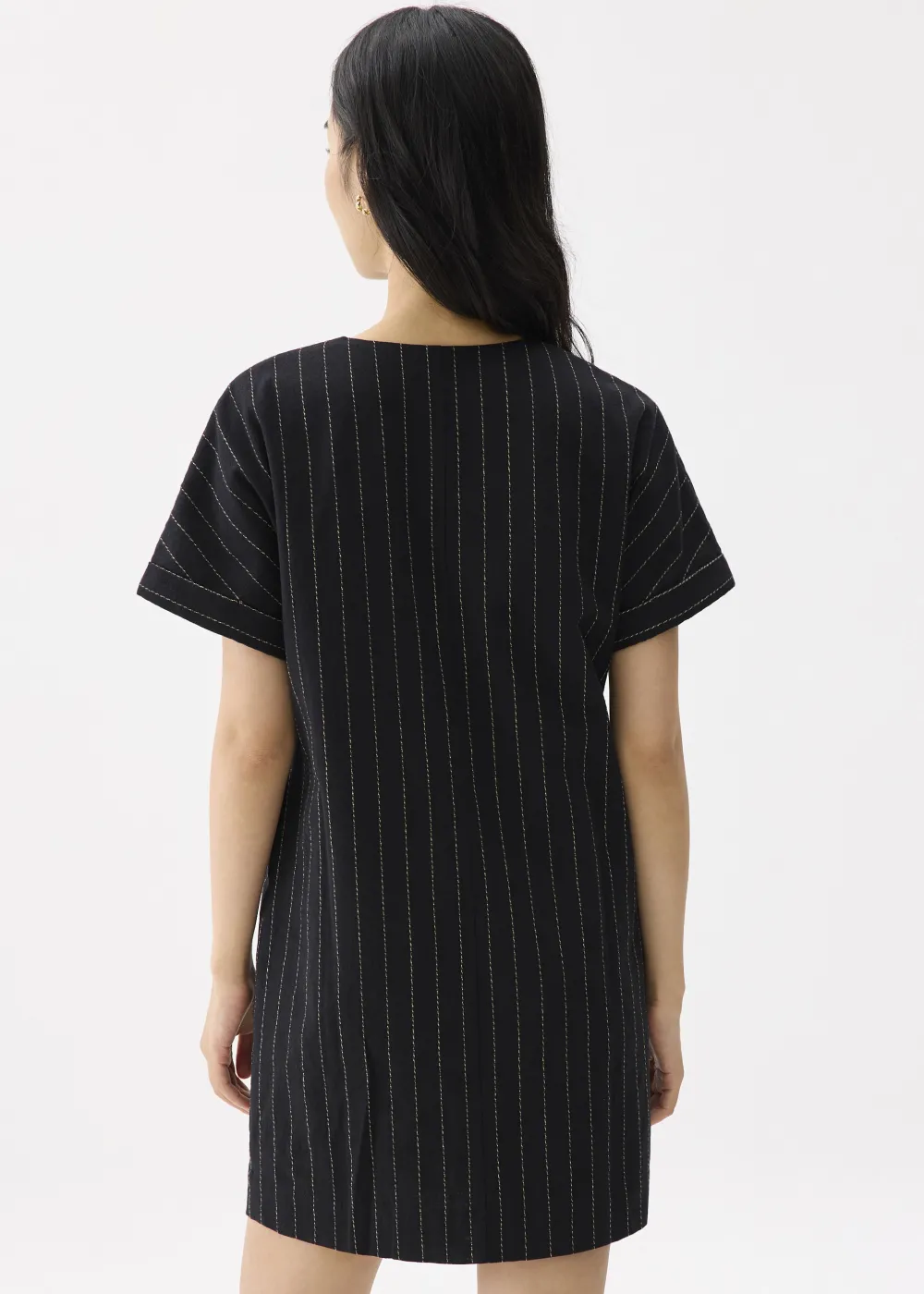 Love, Bonito Weekend Dresses|Casual Dresses*Linen Striped V-neck Shift Mini Dress