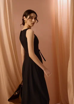 Love, Bonito Work|Dresses*Ling Belted Boat Neck Fit & Flare Midaxi Dress