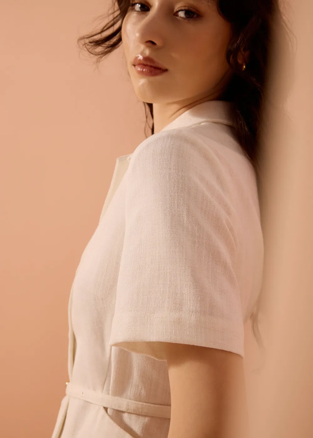 Love, Bonito Work|Tops*Ling Textured Belted Blazer Top