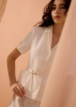 Love, Bonito Work|Tops*Ling Textured Belted Blazer Top