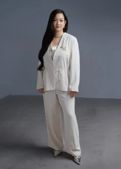 Love, Bonito Work|Blazers & Jackets*Love Bonito x AAGC Limited-edition RuchedReady® Moira Belted Collarless Blazer (in )