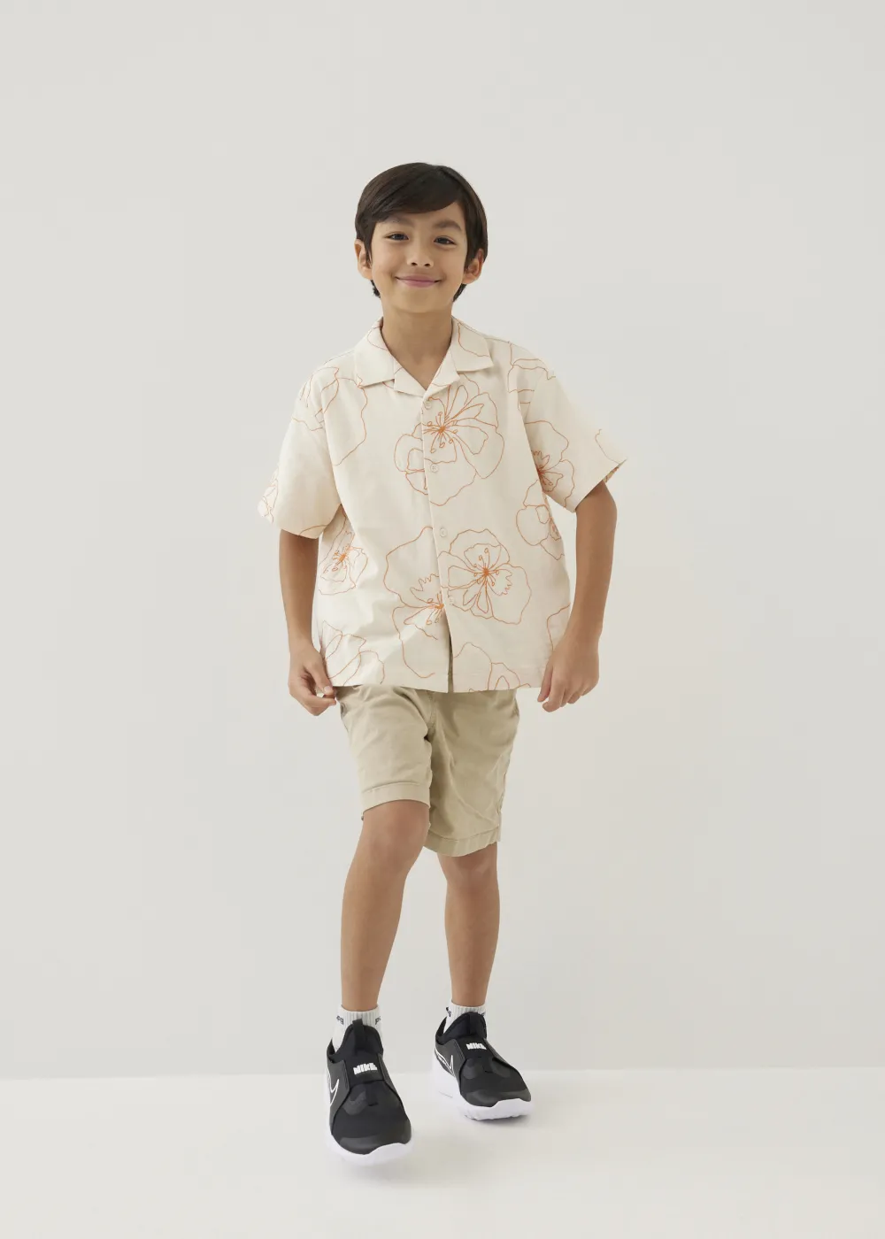 Kids Love, Bonito Blouses & Shirts|Kidswear*Lucas Embroidered Collared Shirt in Rekindled Blooms