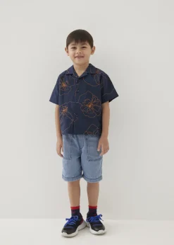 Kids Love, Bonito Blouses & Shirts|Kidswear*Lucas Embroidered Collared Shirt in Rekindled Blooms