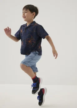 Kids Love, Bonito Blouses & Shirts|Kidswear*Lucas Embroidered Collared Shirt in Rekindled Blooms