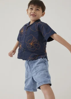 Kids Love, Bonito Blouses & Shirts|Kidswear*Lucas Embroidered Collared Shirt in Rekindled Blooms