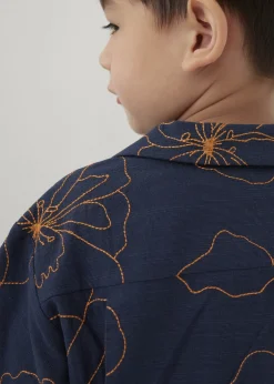 Kids Love, Bonito Blouses & Shirts|Kidswear*Lucas Embroidered Collared Shirt in Rekindled Blooms