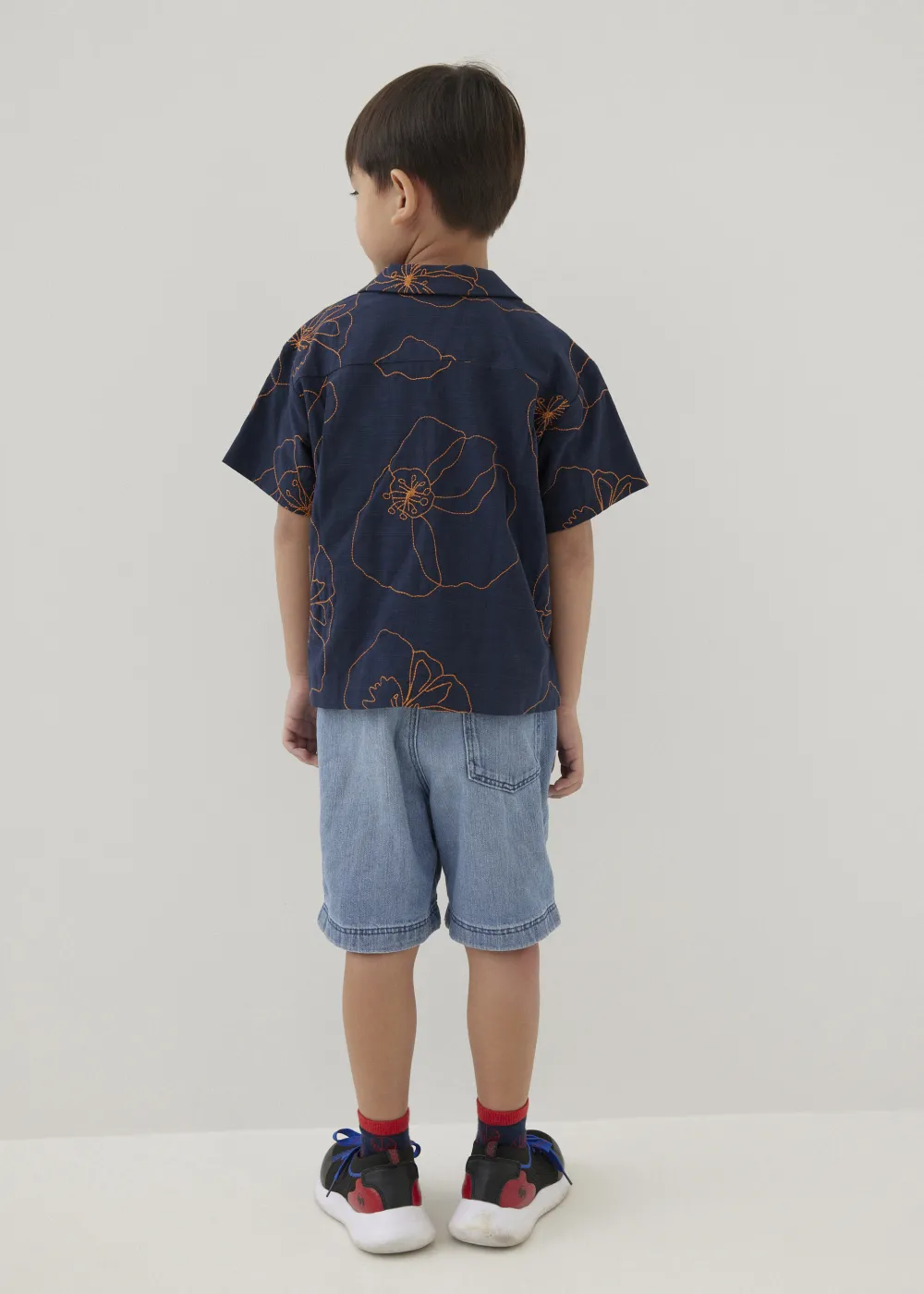 Kids Love, Bonito Blouses & Shirts|Kidswear*Lucas Embroidered Collared Shirt in Rekindled Blooms