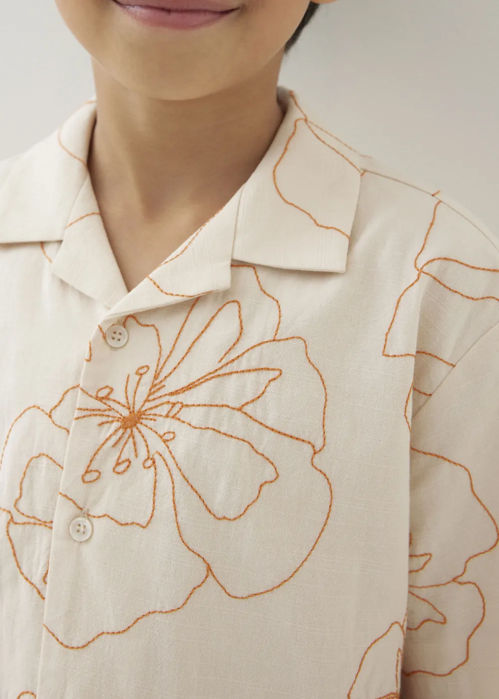 Kids Love, Bonito Blouses & Shirts|Kidswear*Lucas Embroidered Collared Shirt in Rekindled Blooms