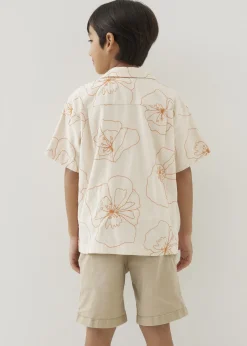 Kids Love, Bonito Blouses & Shirts|Kidswear*Lucas Embroidered Collared Shirt in Rekindled Blooms