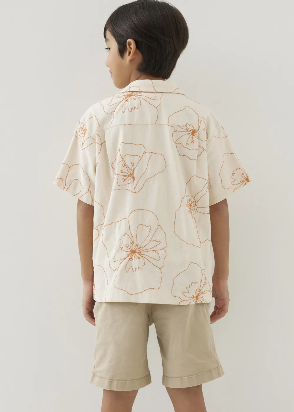 Kids Love, Bonito Blouses & Shirts|Kidswear*Lucas Embroidered Collared Shirt in Rekindled Blooms