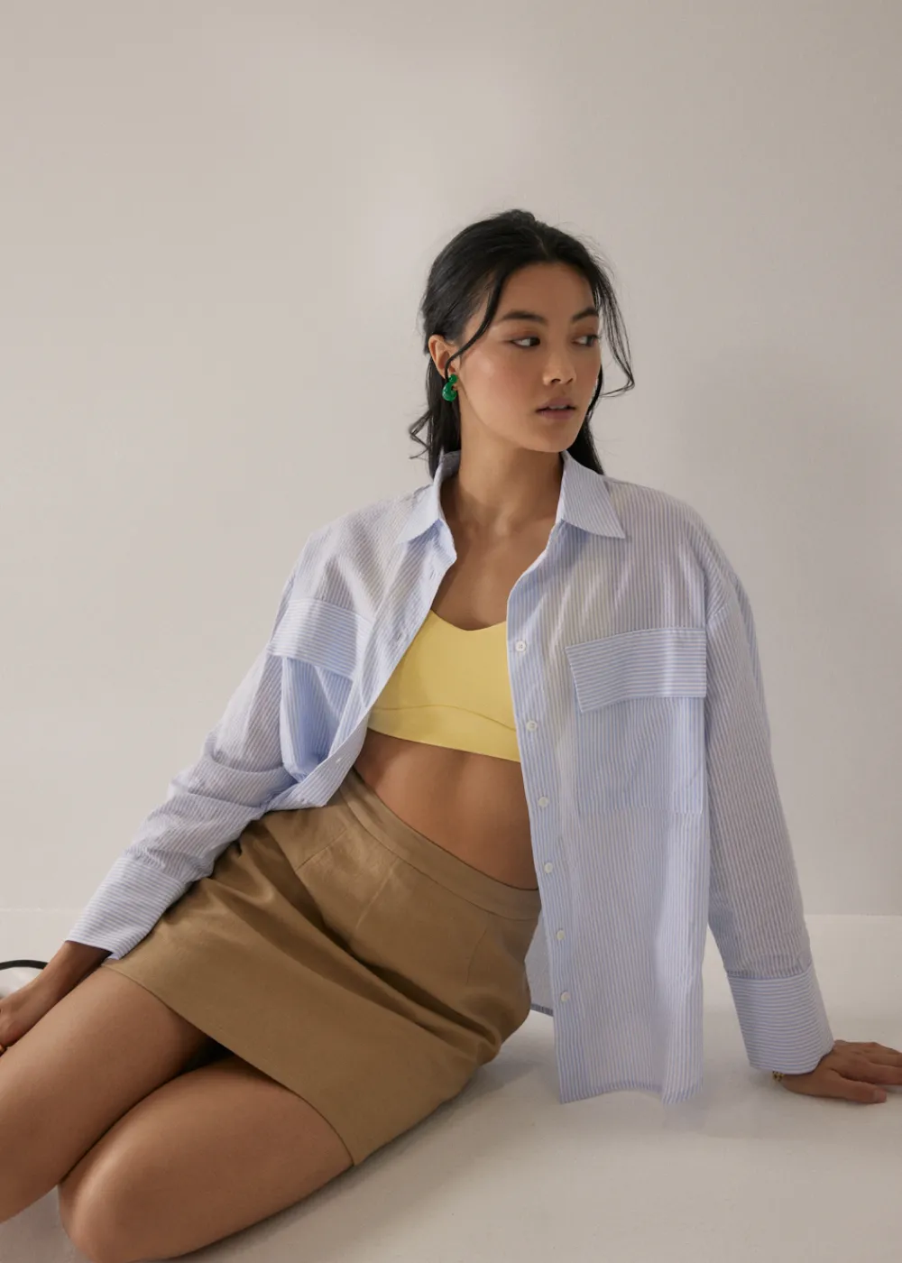Love, Bonito Blouses & Shirts*Mariah Striped Oversized Shirt