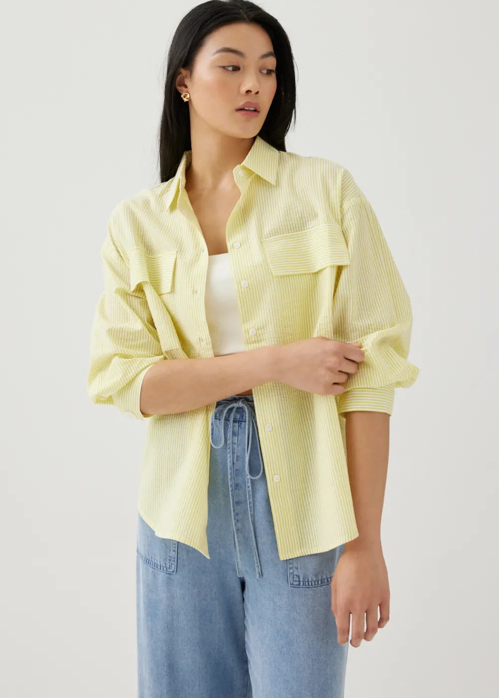 Love, Bonito Blouses & Shirts*Mariah Striped Oversized Shirt