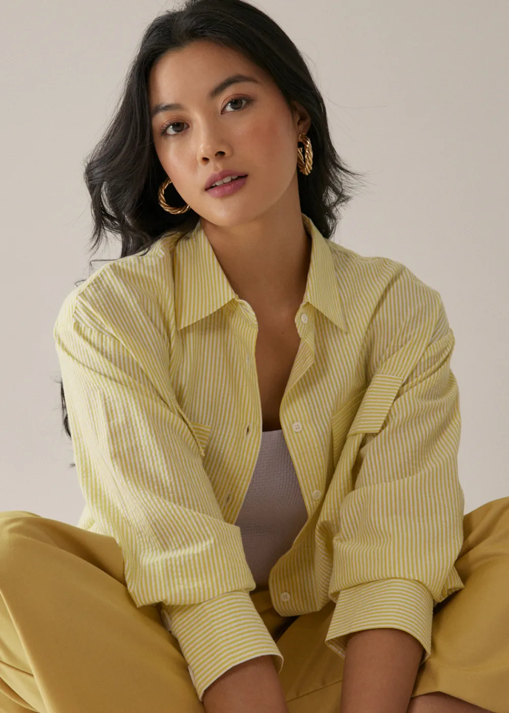 Love, Bonito Blouses & Shirts*Mariah Striped Oversized Shirt