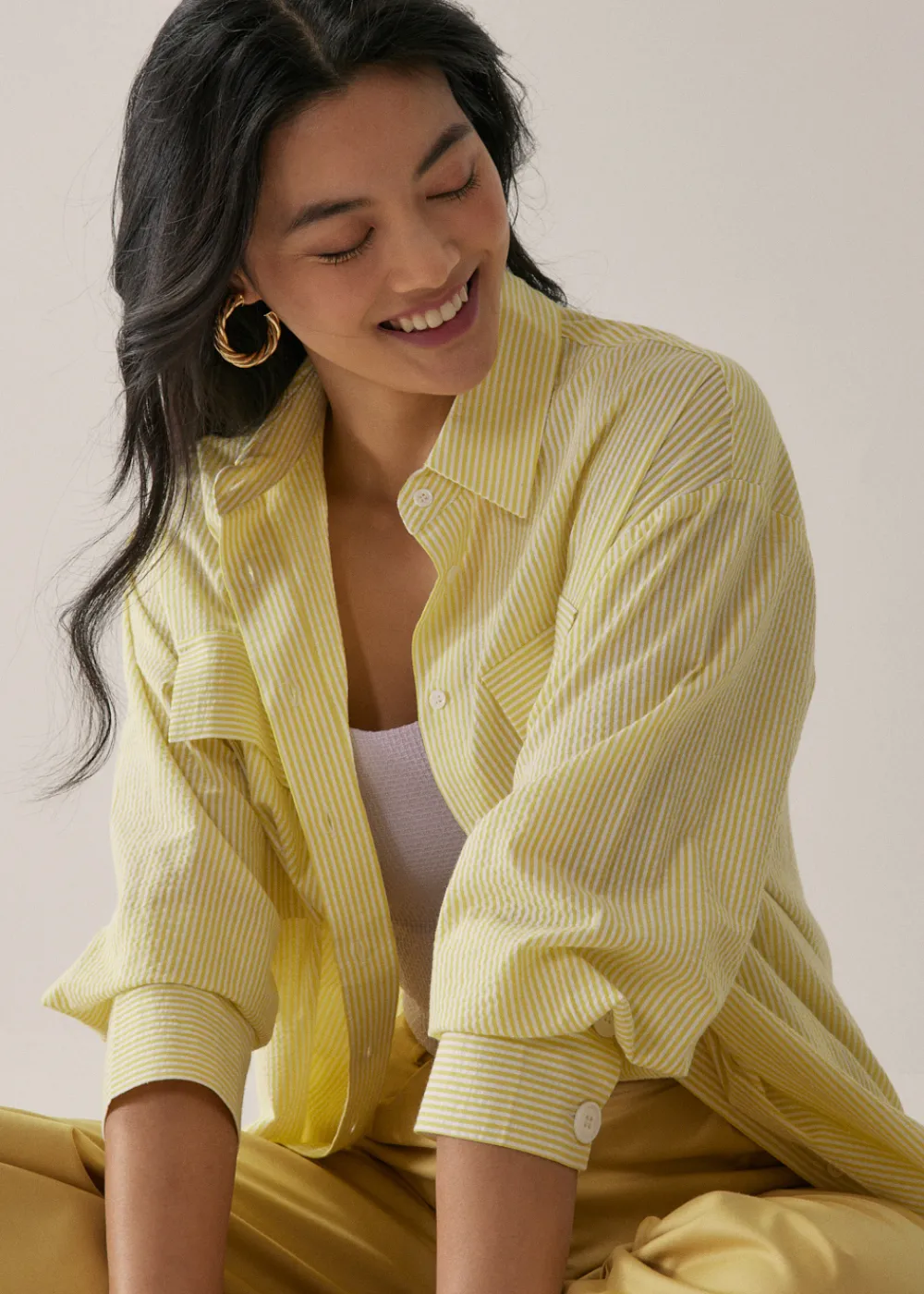 Love, Bonito Blouses & Shirts*Mariah Striped Oversized Shirt